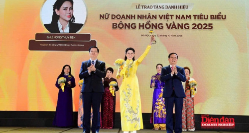 CEO Lê Hồng Thủy Tiên – Nữ lãnh đạo IPPG được vinh danh Top 10 “Bông Hồng Vàng Việt Nam 2025”