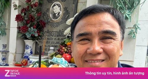 Quyền Linh viếng mộ Lê Công Tuấn Anh