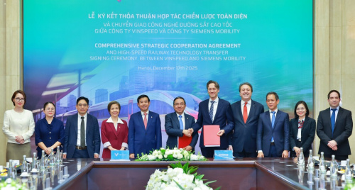 Vinspeed Hợp tác Chiến lược toàn diện với Siemens Mobility về Đường sắt tốc độ cao