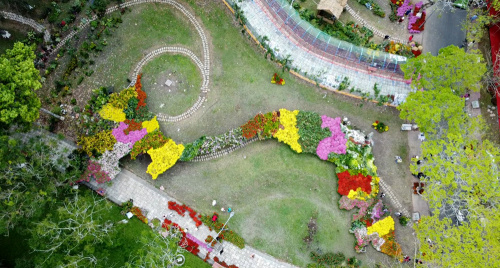 Sa Đéc xác lập kỷ lục Bản đồ Việt Nam tạo hình từ 1.000 giống hoa kiểng