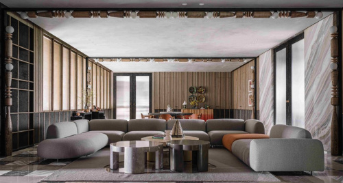 Nhà InGrained: Bức tranh vẽ bằng những vân gỗ