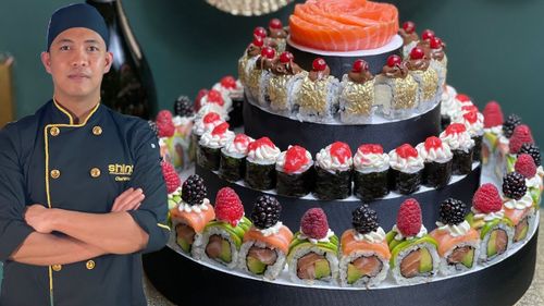 Tự tay làm một chiếc bánh sinh nhật sushi - Tưởng không dễ mà dễ không tưởng