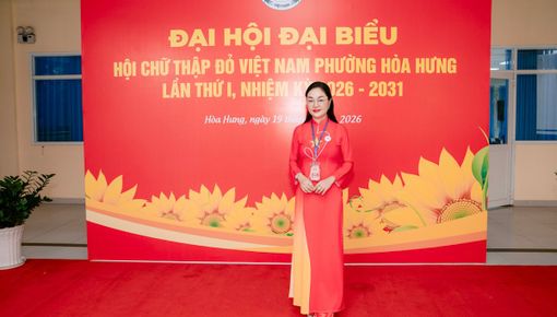 Hoa hậu Hoàng Thanh Nga tham dự Đại hội Hội Chữ Thập Đỏ phường Hoà Hưng nhiệm kỳ 2026 – 2031