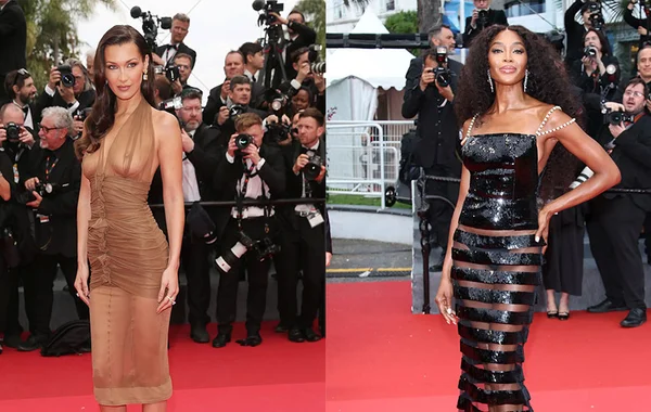 Bella Hadid, Naomi Campbell lăng-xê váy xuyên thấu thảm đỏ LHP Cannes