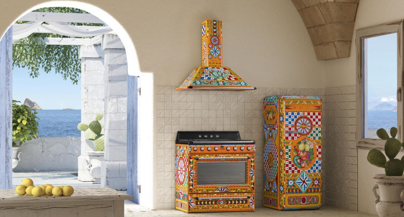 Tủ lạnh hàng hiệu trị giá 50.000 USD SmegXDolce&Gabbana