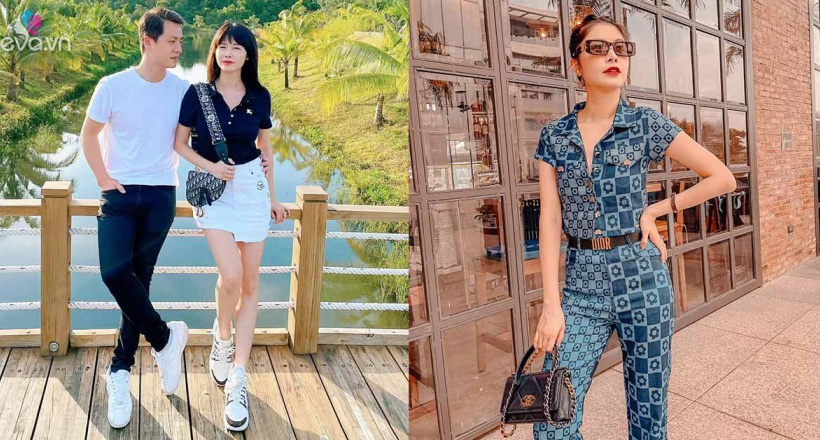 Bà xã Đăng Khôi dát hàng hiệu những ngày đầu được ra phố