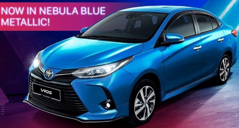 Toyota Vios 2022 có thêm màu ngoại thất xanh dương
