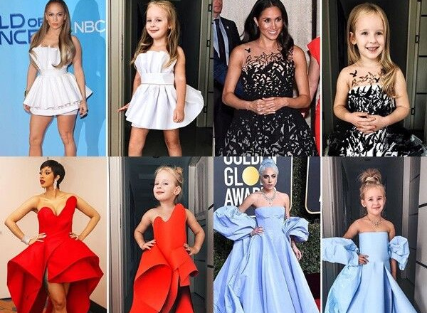 Bé gái 8 tuổi “gây bão” MXH với phong cách thời trang thảm đỏ cực chất