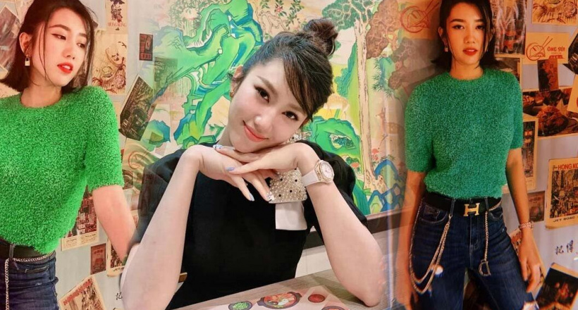 Bóc giá “phỏng tay” chiếc áo xanh lá xinh ngất ngây của người đẹp Thúy Ngân