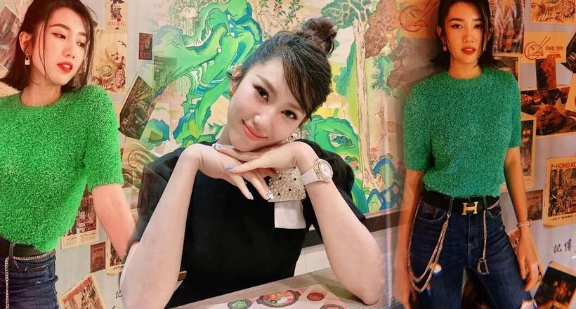 Bóc giá “phỏng tay” chiếc áo xanh lá xinh ngất ngây của người đẹp Thúy Ngân