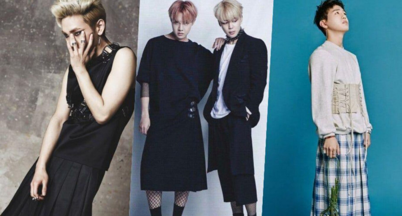 Những nam thần K-pop tự tin khoe cá tính khi mặc váy