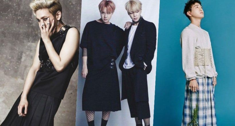 Những nam thần K-pop tự tin khoe cá tính khi mặc váy