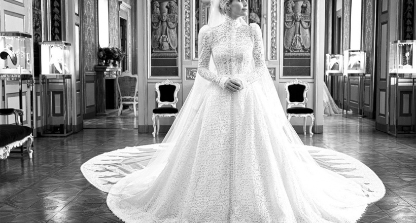 Cháu gái Công nương Diana mặc 5 váy cưới xa hoa của Dolce & Gabbana