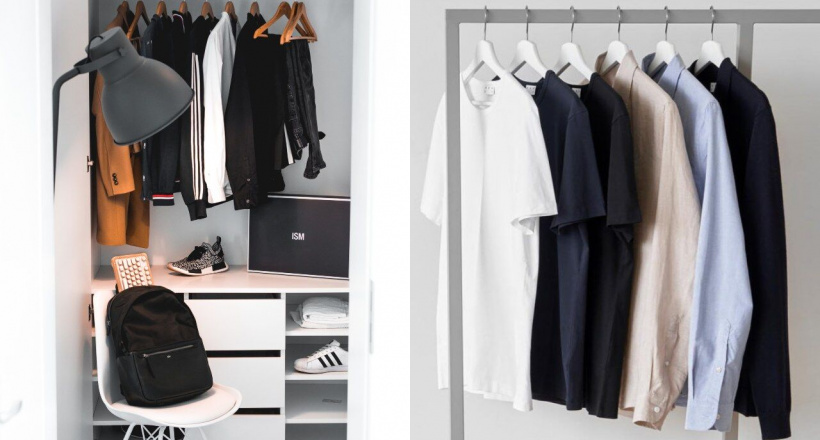 Xây dựng tủ quần áo theo phong cách tối giản cho nam giới