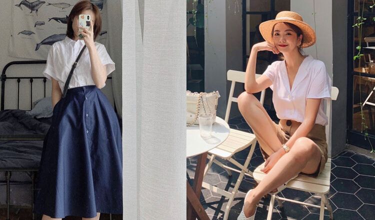 Gợi ý hay ho cho nàng yêu thích áo sơ mi tay ngắn