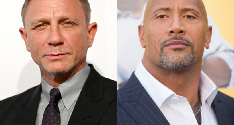 Daniel Craig và Dwayne Johnson là những diễn viên có cát xê cao nhất Hollywood