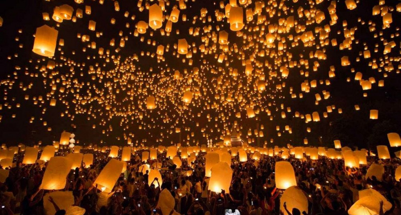 Rực rỡ lễ hội thả đèn trời Yi Peng - Điểm nhấn của du lịch Chiang Mai tháng 11