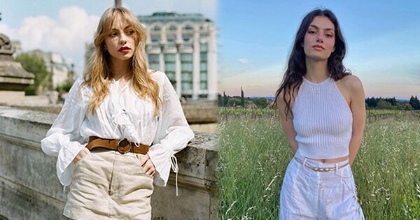 Cách phối áo trắng kiểu Pháp, từ áo sơ mi đến áo dây đều có kiểu mix đẹp