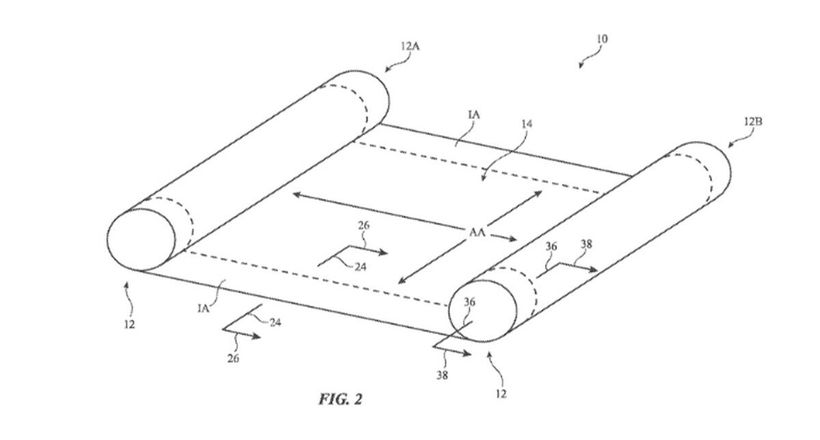 Apple đăng ký bằng sáng chế cho thiết kế màn hình cuộn