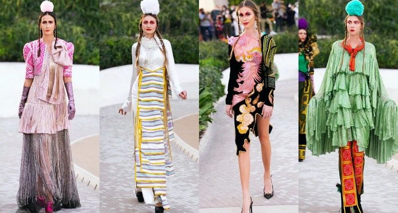 BST mới với tên gọi “Hái Mơ” của NTK Lý Quí Khánh tại triển lãm Expo- Dubai