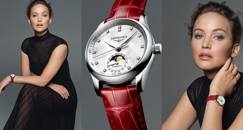 Longines Master trên tay Jenifer Lawrence trang trọng, thanh lịch