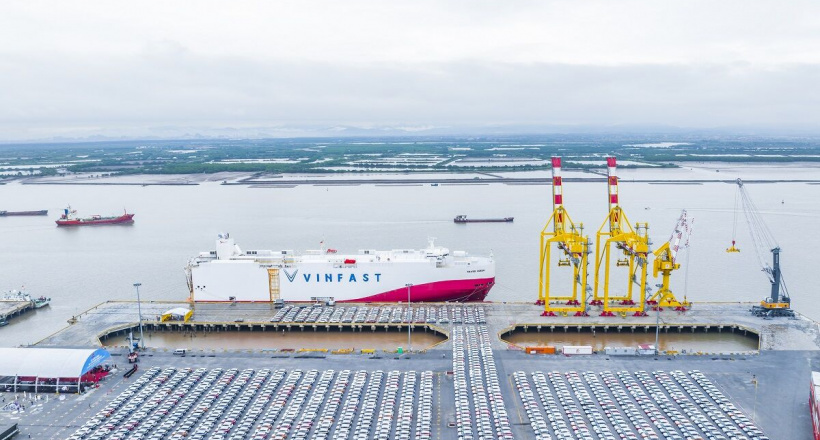 Sự kiện VinFast xuất khẩu ô tô điện đầu tiên ra thế giới