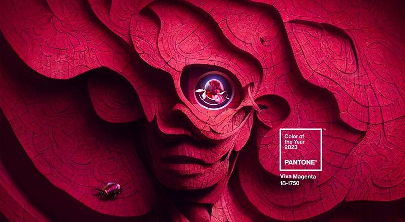 Xu hướng làm đẹp lấy cảm hứng từ sắc màu năm 2023 Viva Magenta