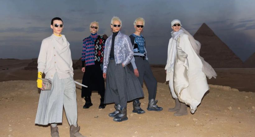 Dior Menswear Pre-Fall 2023 tài liệu khảo cổ của Ai Cập huyền bí