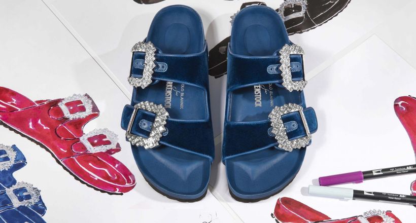 Birkenstock “sang trọng hoá” hình ảnh thương hiệu với dự án hợp tác cùng Manolo Blahnik