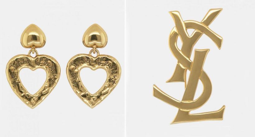 Trang sức YSL vintage: Đậm chất logo Yves Saint Laurent