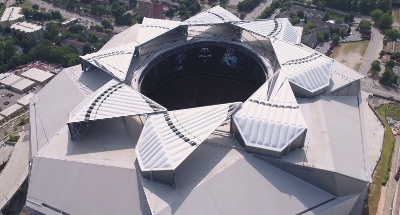 Sân vận động Mercedes Benz hiện đại bậc nhất ở Mỹ 1,6 tỷ đô - Atlata