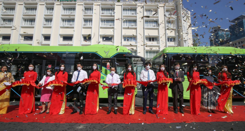 VinBus khai trương tuyến buýt điện đầu tiên tại TP.HCM