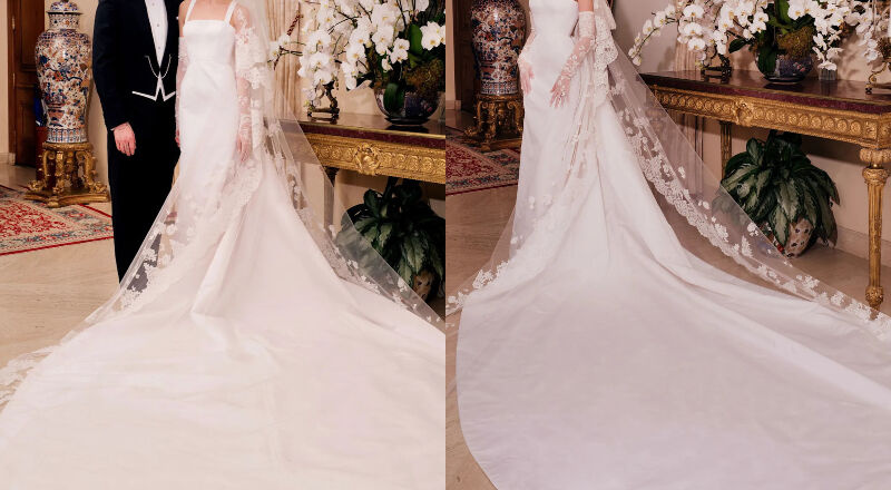 Cặp “vợ chồng son” Nicola Peltz và Brooklyn Beckham trong lễ cưới