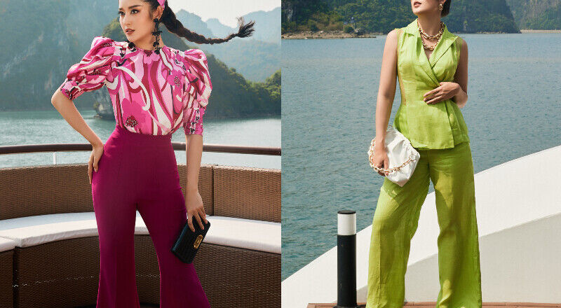 Á hậu  Huyền My thướt tha trong bộ sưu tập Cruise 2022 của Helene Hoài