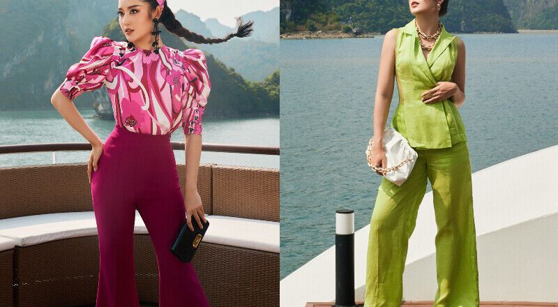 Á hậu  Huyền My thướt tha trong bộ sưu tập Cruise 2022 của Helene Hoài