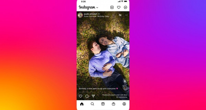Instagram thử nghiệm tính năng toàn màn hình tương tự như Tiktok
