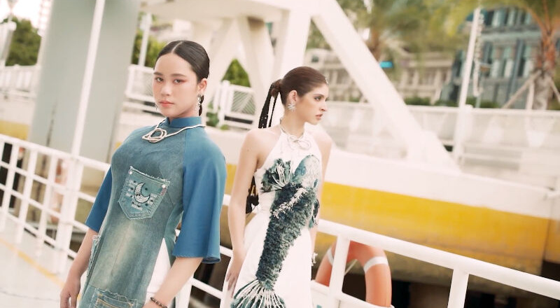 NTK Phương Hồ thực hiện BST mới với việc tái chế từ quần áo jeans cũ