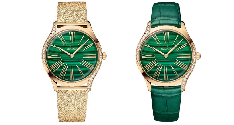 Bộ sưu tập Trésor Omega tỏa sáng với đá Malachite