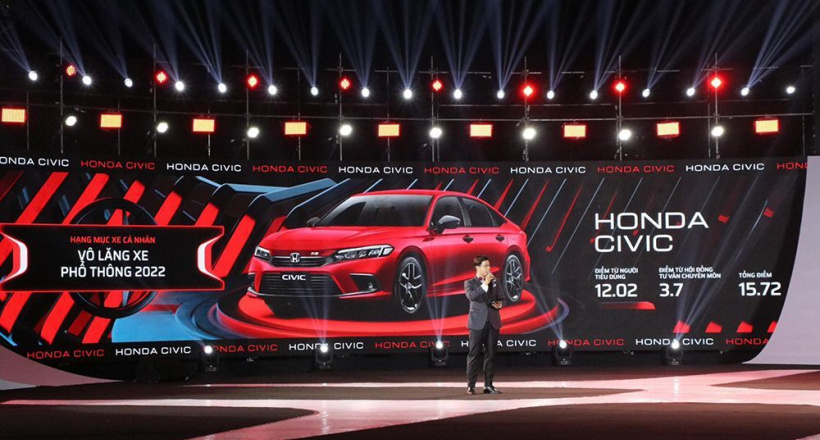 Honda Civic nhận Giải thưởng “Vô lăng Xe phổ thông 2022” tại Car Choice Awards