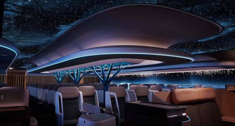 Airspace Cabin Vision 2035+ máy bay với trần cabin trong suốt