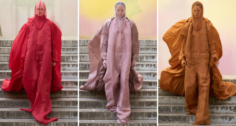 BST Rick Owens Xuân/Hè 2024 - Những gam màu nổi trong sắc thái u tối