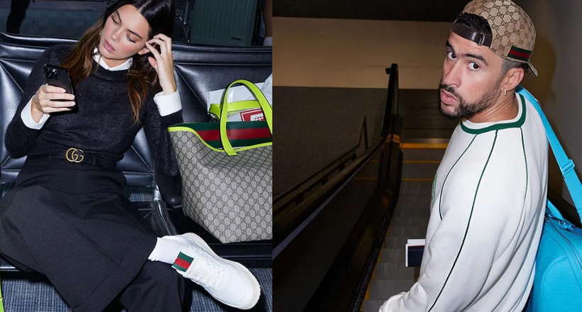 Kendall Jenner và Bad Bunny là gương mặt mới của Gucci Valigeria