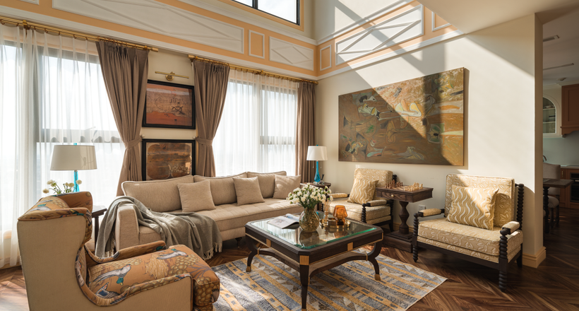 Chi 3 tỷ đồng làm nội thất căn duplex theo tinh thần Ralph Lauren