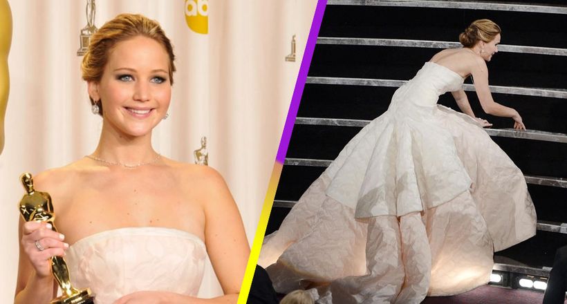 Jennifer Lawrence và cú ngã viral trên chiếc váy trăm tỷ 10 năm trước