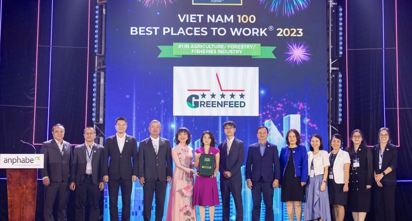 GREENFEED Việt Nam được vinh danh top 1 nơi làm việc tốt nhất việt nam ngành nông nghiệp - lâm nghiệp - thủy sản 2023