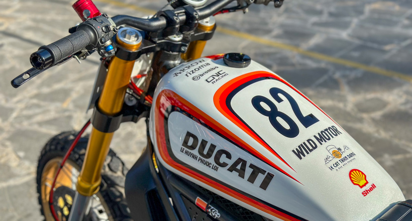 Chất chơi Ducati Scrambler độ Dirt Track tranh tài tại HTV Challenge 2023