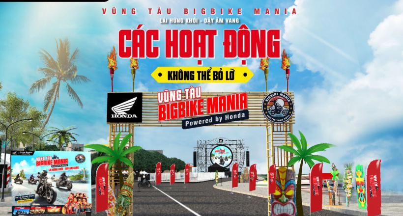 Đại hội mô tô chuyên nghiệp Vũng Tàu Bigbike Mania sắp được diễn ra