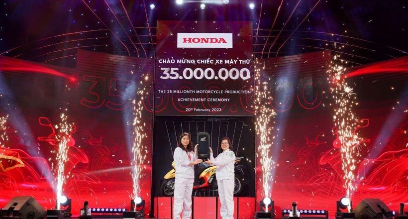 Honda sản xuất chiếc xe máy thứ 35 triệu tại thị trường Việt Nam