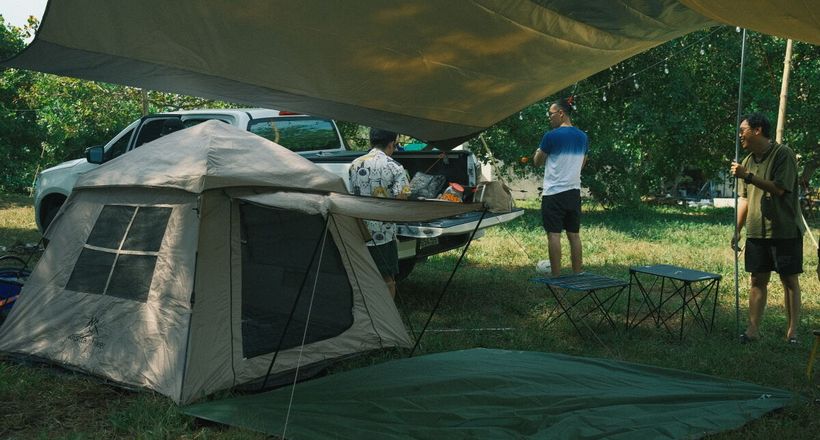 Cắm trại trong rừng không Internet