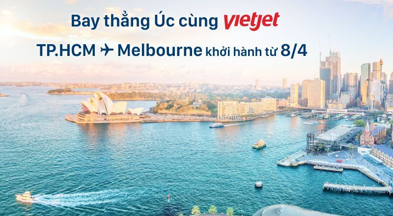 Bay thẳng đến Úc cùng Vietjet Air